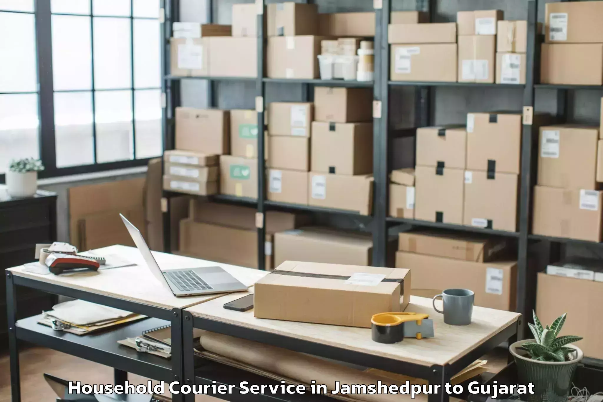 Affordable Jamshedpur to Surat Airport Stv Household Courier